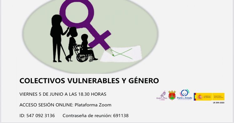 La Concejalía de Igualdad organiza una charla virtual sobre “Colectivos Vulnerables y Géne