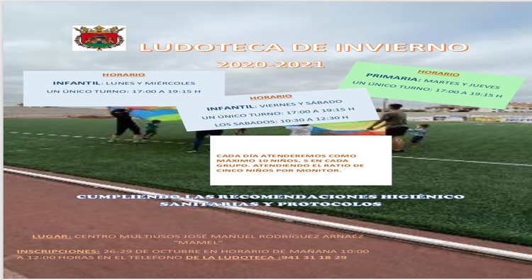 Abierto el plazo de inscripciones para la ludoteca de invierno
