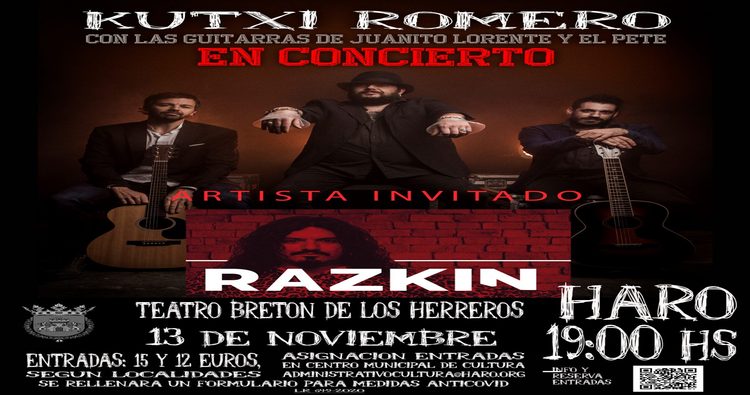 El concierto de Kutxi Romero, finalmente, comenzará a las siete de la tarde