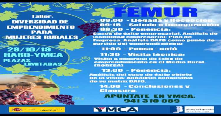 FEMUR ha programado un taller de emprendimiento para mujeres rurales